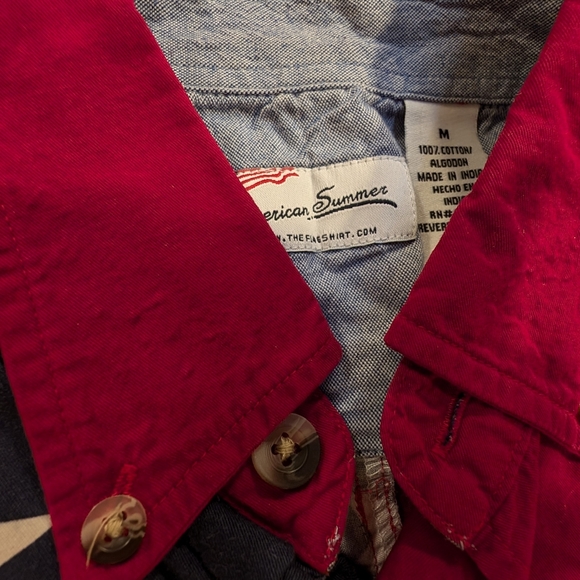American Summer American Flag Themed Button Up Shirt - Picture 13 of 15